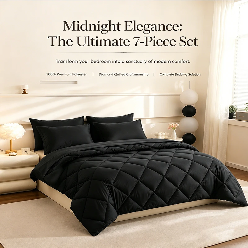 5pcs/7pcs Twin Full Queen King Bedding Sets Home Decor Comforter Flat Sheet Fitted Sheet Pillowcases Sleeping Sets