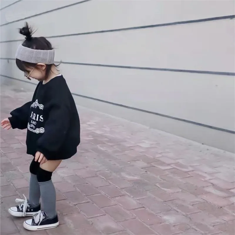 Fashion Baby Girl Boy Sweatshirt Infant Toddler Child Hoodie Fleece Casual Letter Print Top Outfit Baby Clothes 1-10Y - Image 4