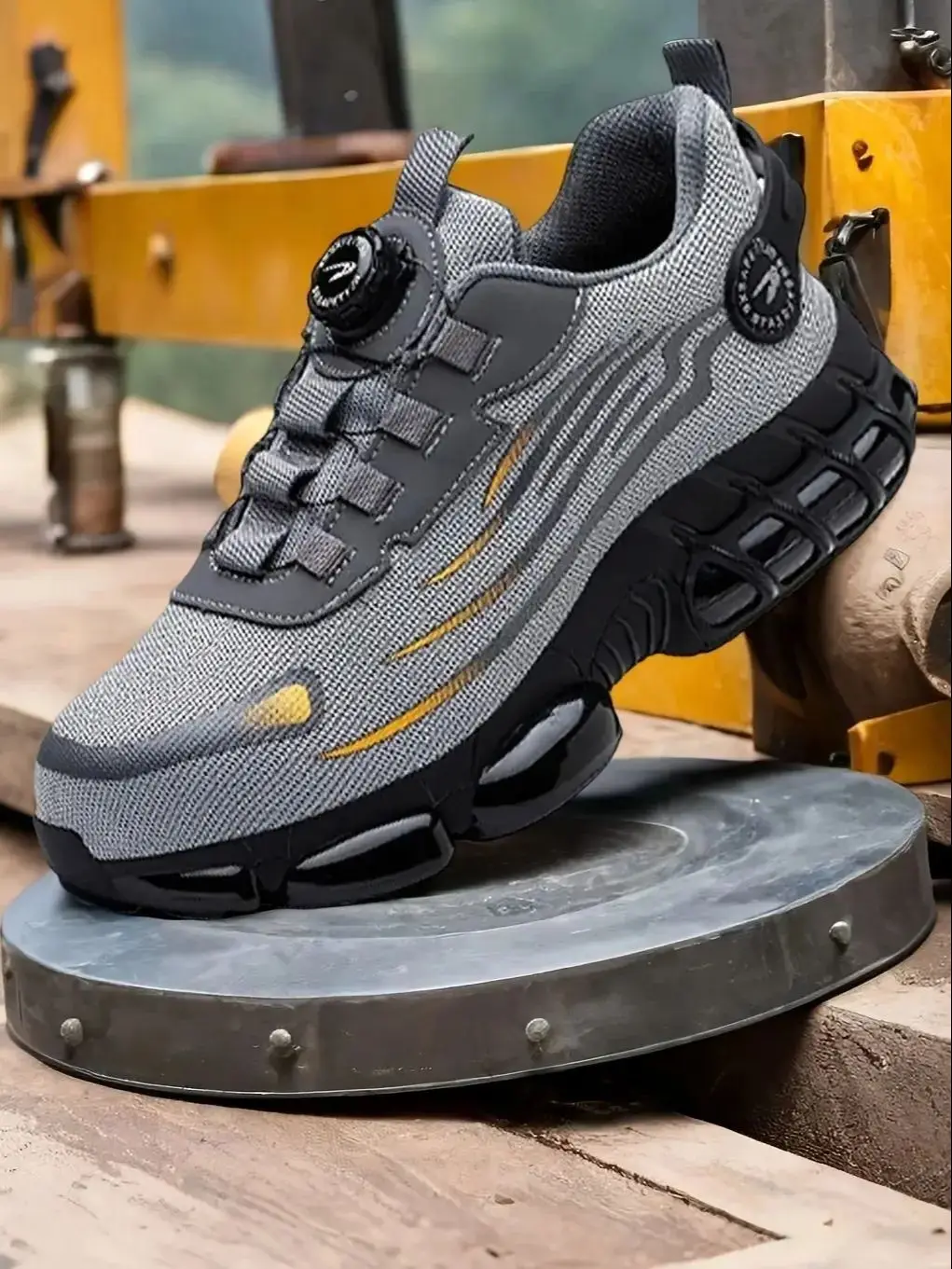 2025 New Mens Safety Shoes Rotated Buckle Man Sneakers Puncture Proof Indestructible Work Shoes Waterproof Durable Boots for Men - Image 5