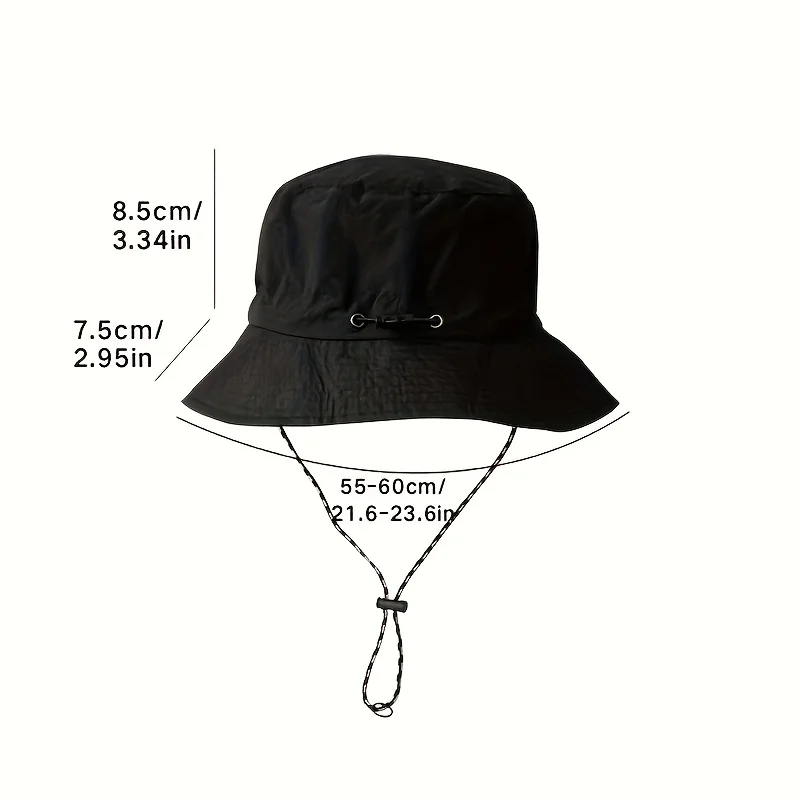 Unisex Foldable Wide Brim Bucket Hat Lightweight Breathable Adjustable Packable for Men Women Beach Hiking Travel Fishing - Image 4