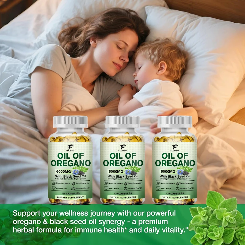 Oil of Oregano Softgels – Organic Oregano Oil Capsules with Black Seed Oil, Immune & Digestive Support, Antioxidant Support - Image 5