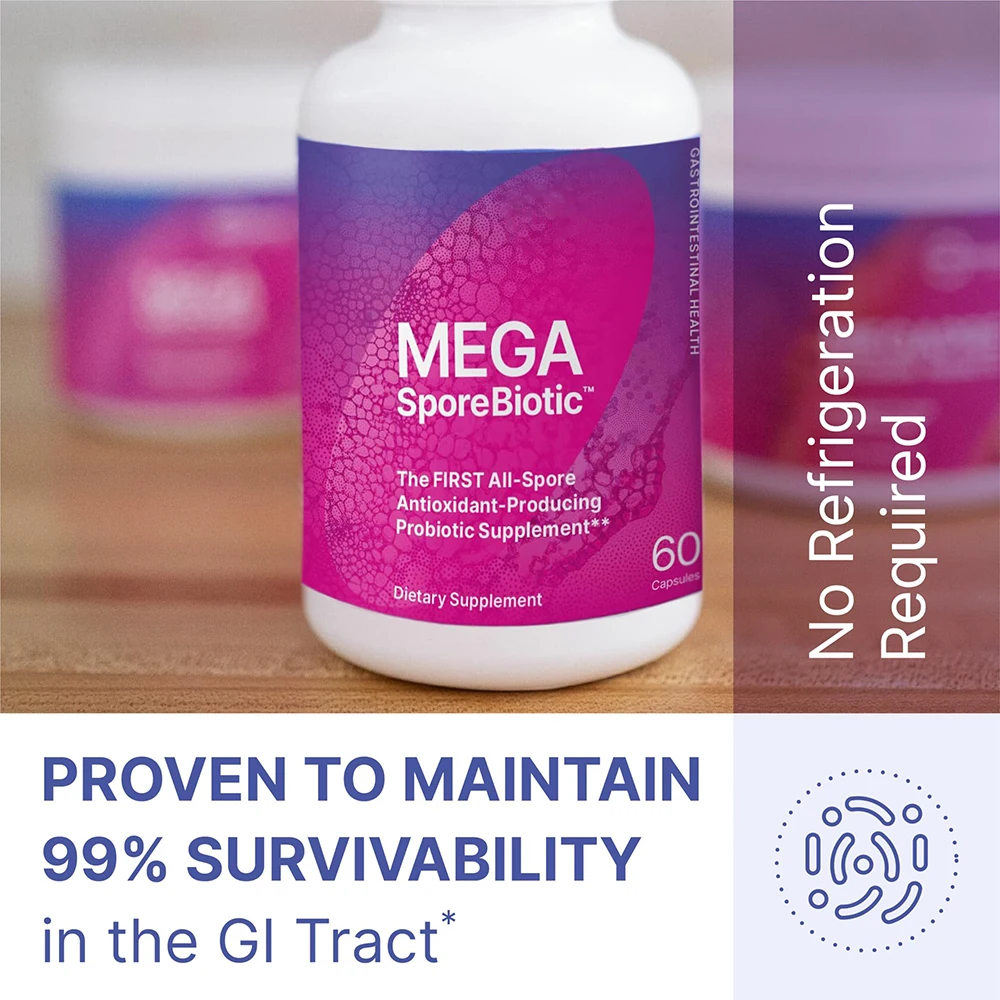 MEGA SporeBiotic Probiotics for Women & Men - Spore Based Probiotics for Digestive Health - Shelf Stable & Travel - Friendly - Image 5