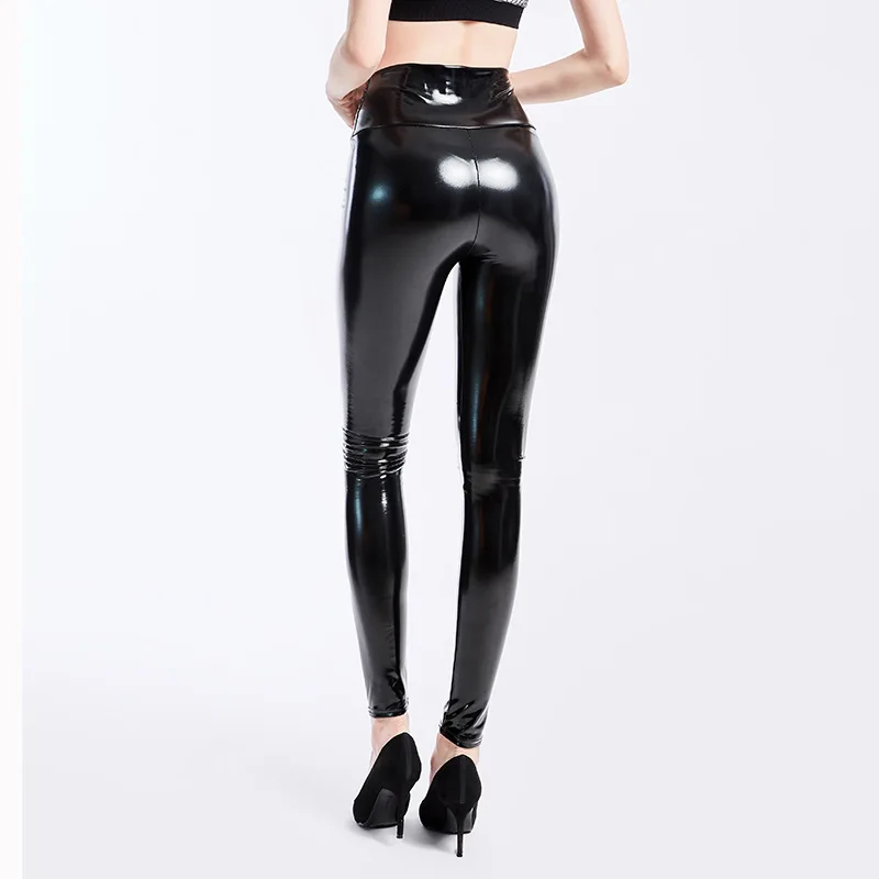 High Waist PVC Faux Leather Pencil Pants Women PU 3XL Elasticity Leggings Trousers Sexy Ladies Slim Bodycon NEW - Image 3