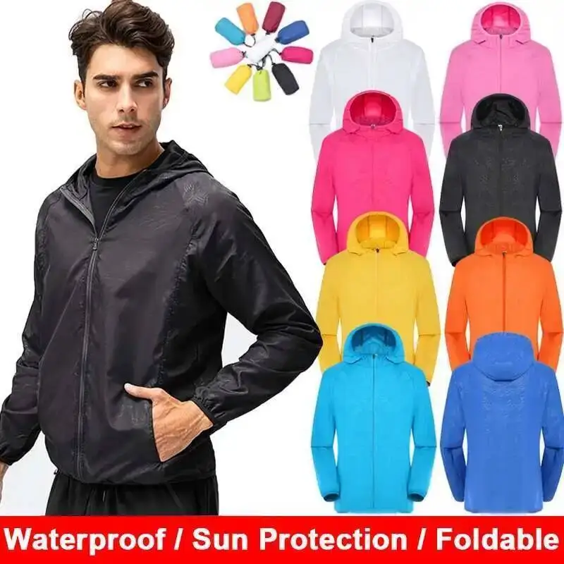Fishing Rain Wind Breaker Coat For Men Women Waterproof Jacket Hiking Climbing Clothes Sun Protection Quick Dry Rain Coat - Image 2