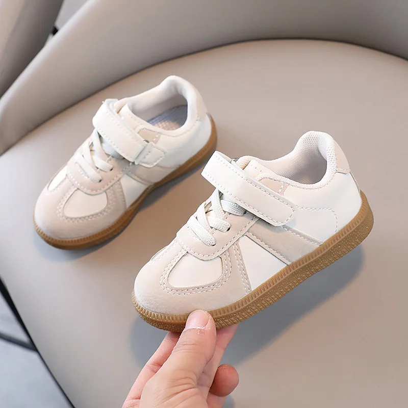 Children's Skate Shoes Girls White Sneakers 2026 Spring New Fashion Boys Canvas Shoes Kids Sports Shoes Unisex Casual Sneakers