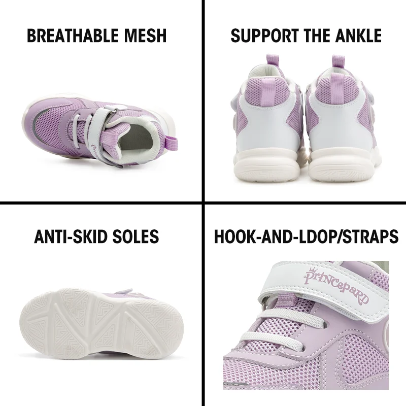 Orthopedic Shoes for Kids and Toddlers with Arch & Ankle Support, High Top Girls and Boys' Corrective Sneakers for Flat Foot - Image 2