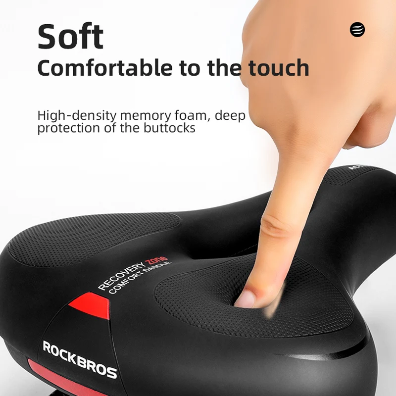 ROCKBROS Bicycle Saddle Cycling Race Seat Saddle Rainproof Shock Absorption Soft Sponge Saddle Seat MTB Road Bike Accessories - Image 5