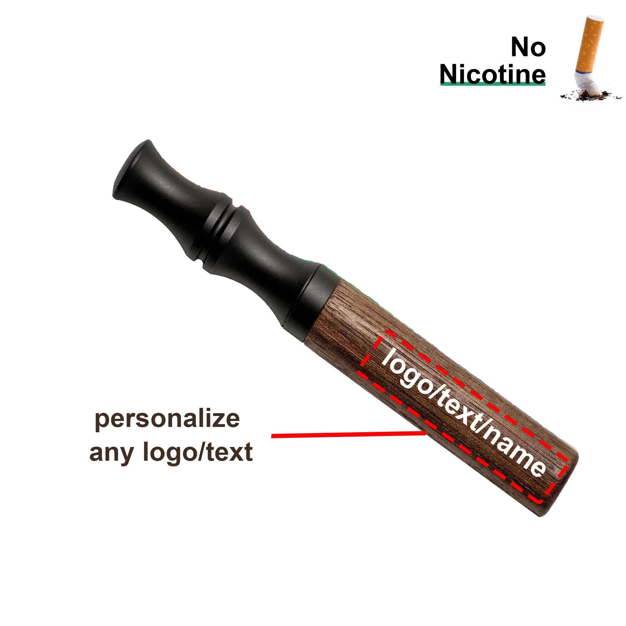 Quit Smoking Stop Smoking Inhaler Mouthpiece Aromatherapy Stick Wood with Flavor Core Nicotine-Free Smokeless Custom Name Logo