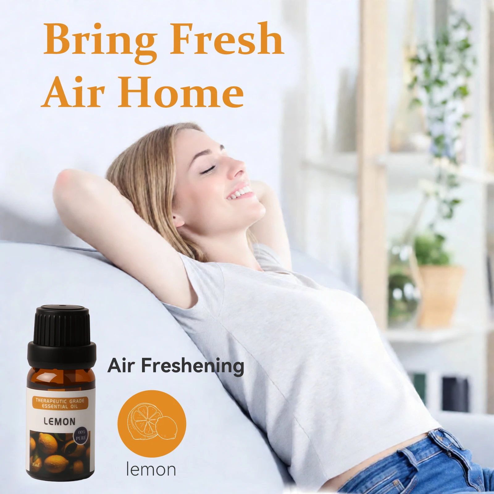 6Pcs/Set Pure Lemon Sweet Orange Eucalyptus Lavender Peppermint Rosemary Fragrance Massage Spa Aromatherapy Essential Oil Set - Image 3