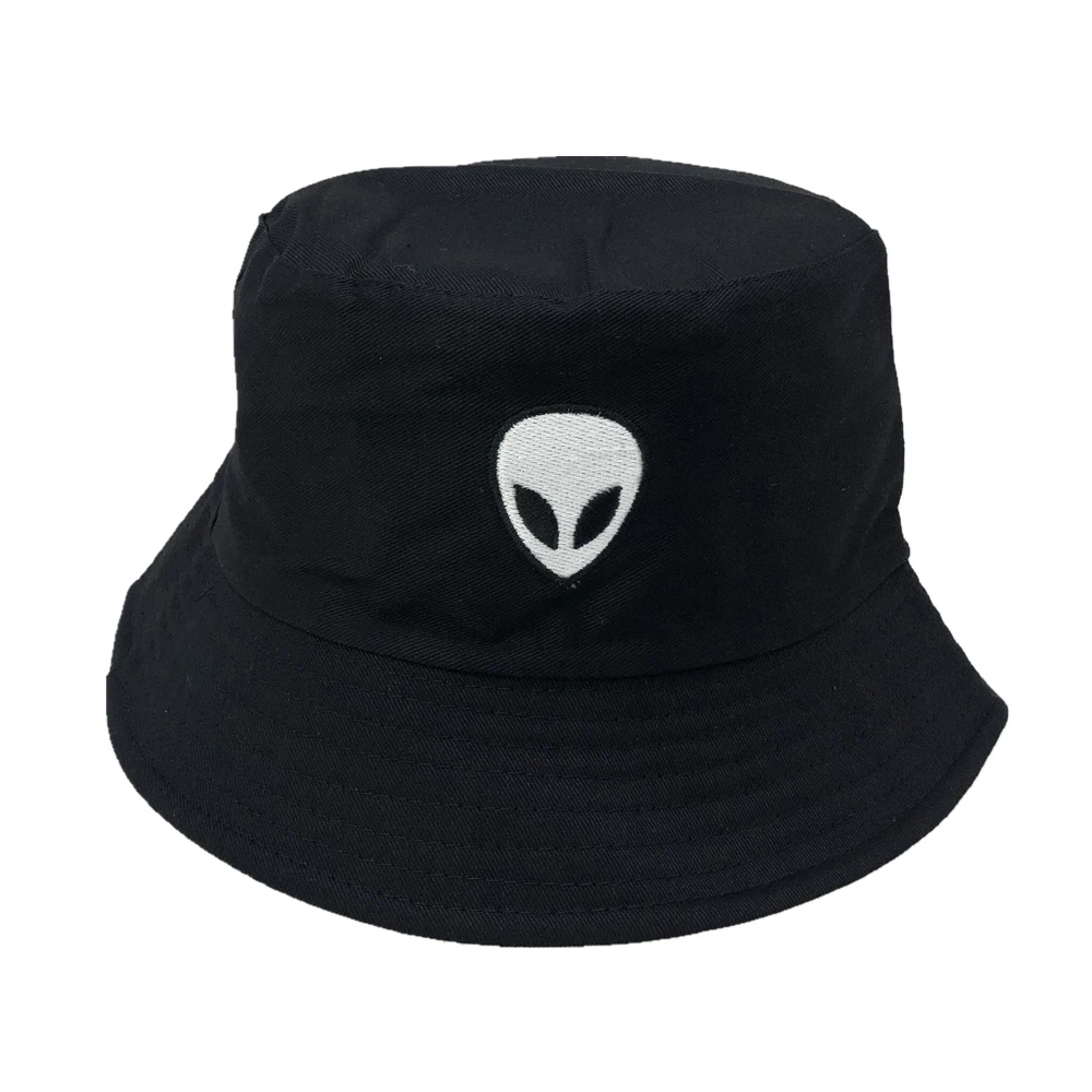 Unisex Embroidered Alien Foldable Bucket Hat Beach Sun Street Headwear Fisherman Outdoor Men and Woman Cap - Image 5