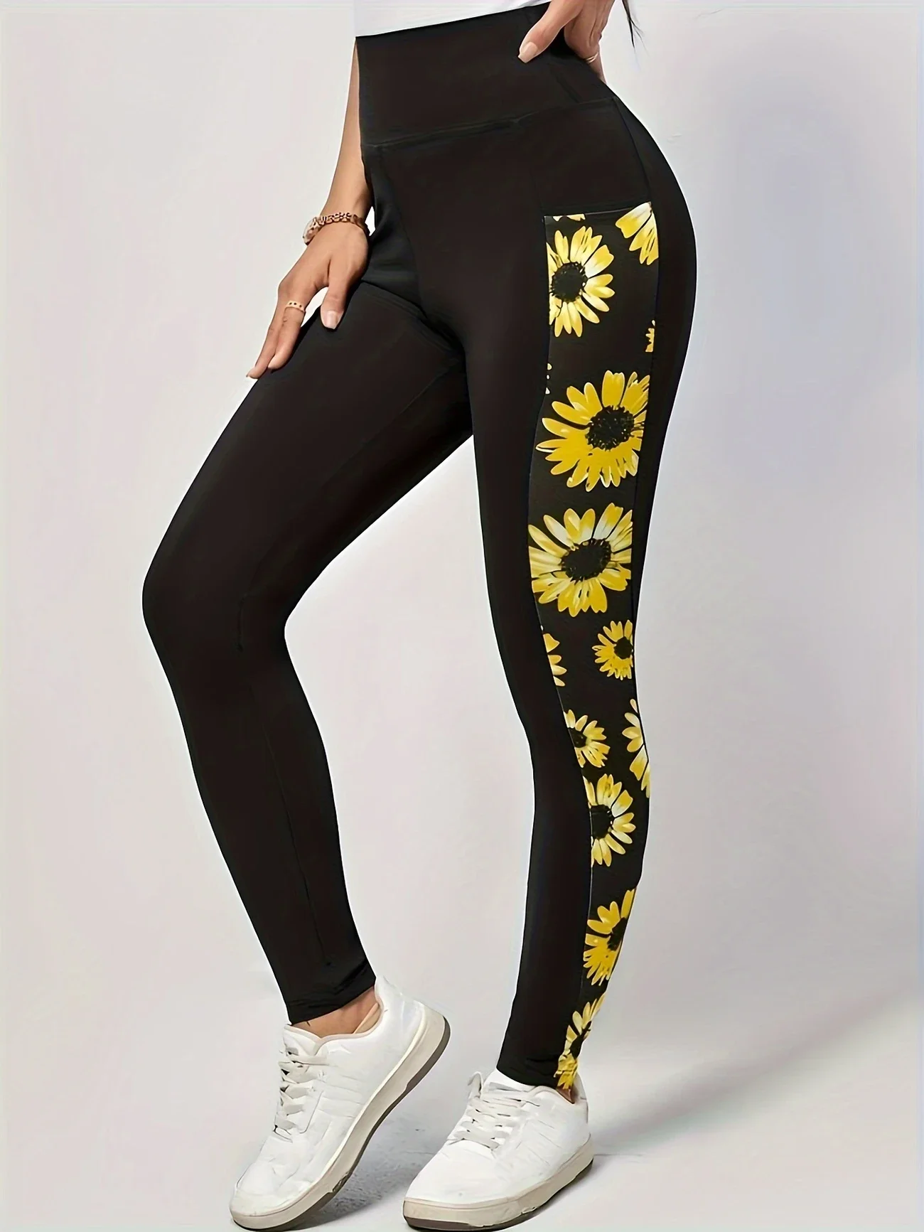 Plus Size 1XL-5XL Women's Black High-stretch Leggings Wear Nine-point Pants High-waisted Plus Fat Solid Color Small Feet Pants - Image 4
