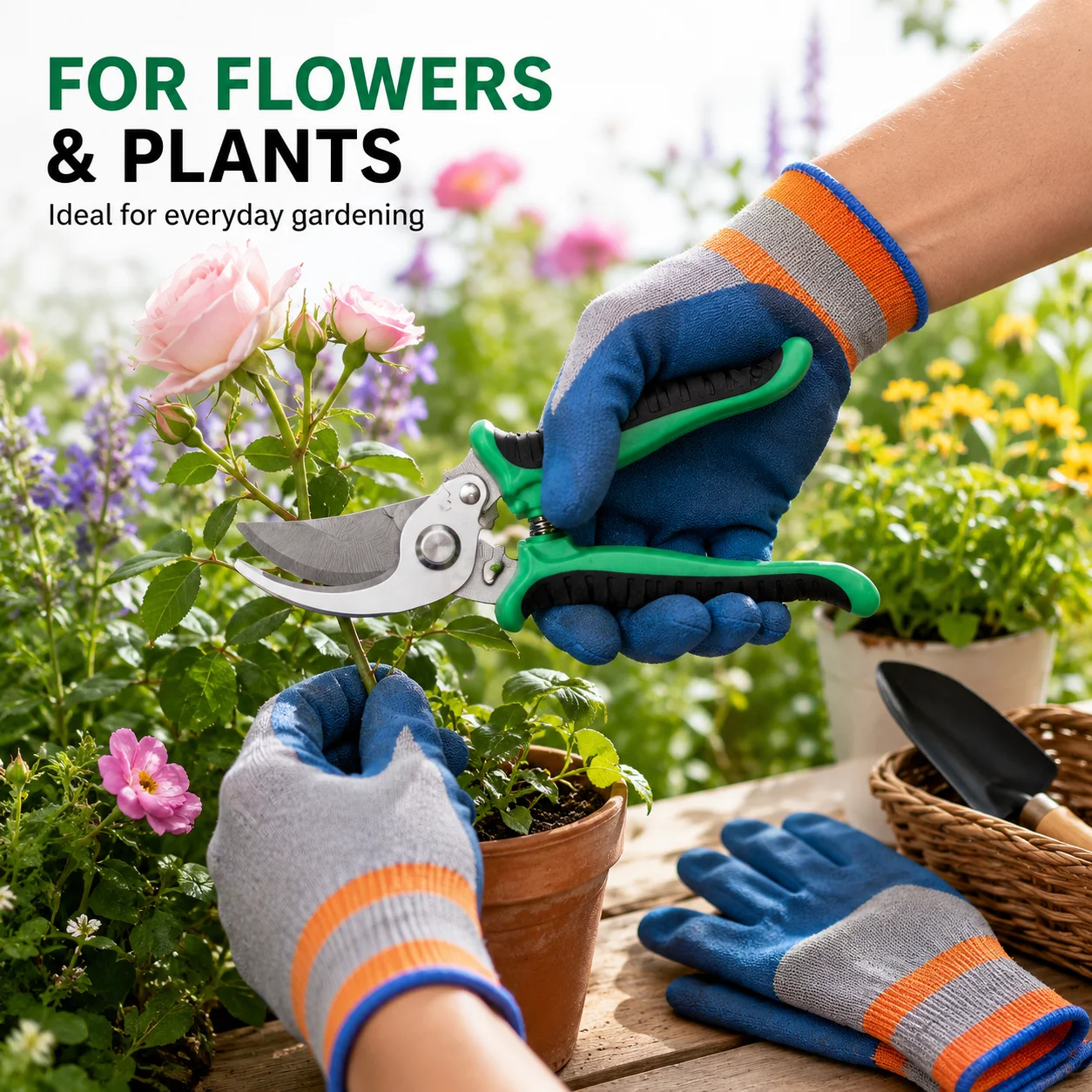 3-Piece Professional Heavy-Duty Garden Pruning Set with Non-Slip Grips – Suitable for Pruning Thick Branches, Floral Arranging, and Landscaping – Ergonomic Design – Ideal Gardening Gift for Professionals and Enthusiasts; Lawn Care Tools Featuring Modern D - Image 2