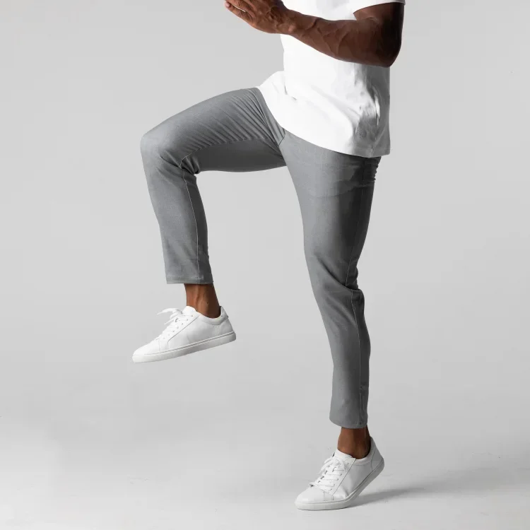 Active Chinos Comfortable Men Long Pants Stylish Slim Fit Ankle Length Casual Soft Breathable Fabric Mid Waist Commuting Wear - Image 3