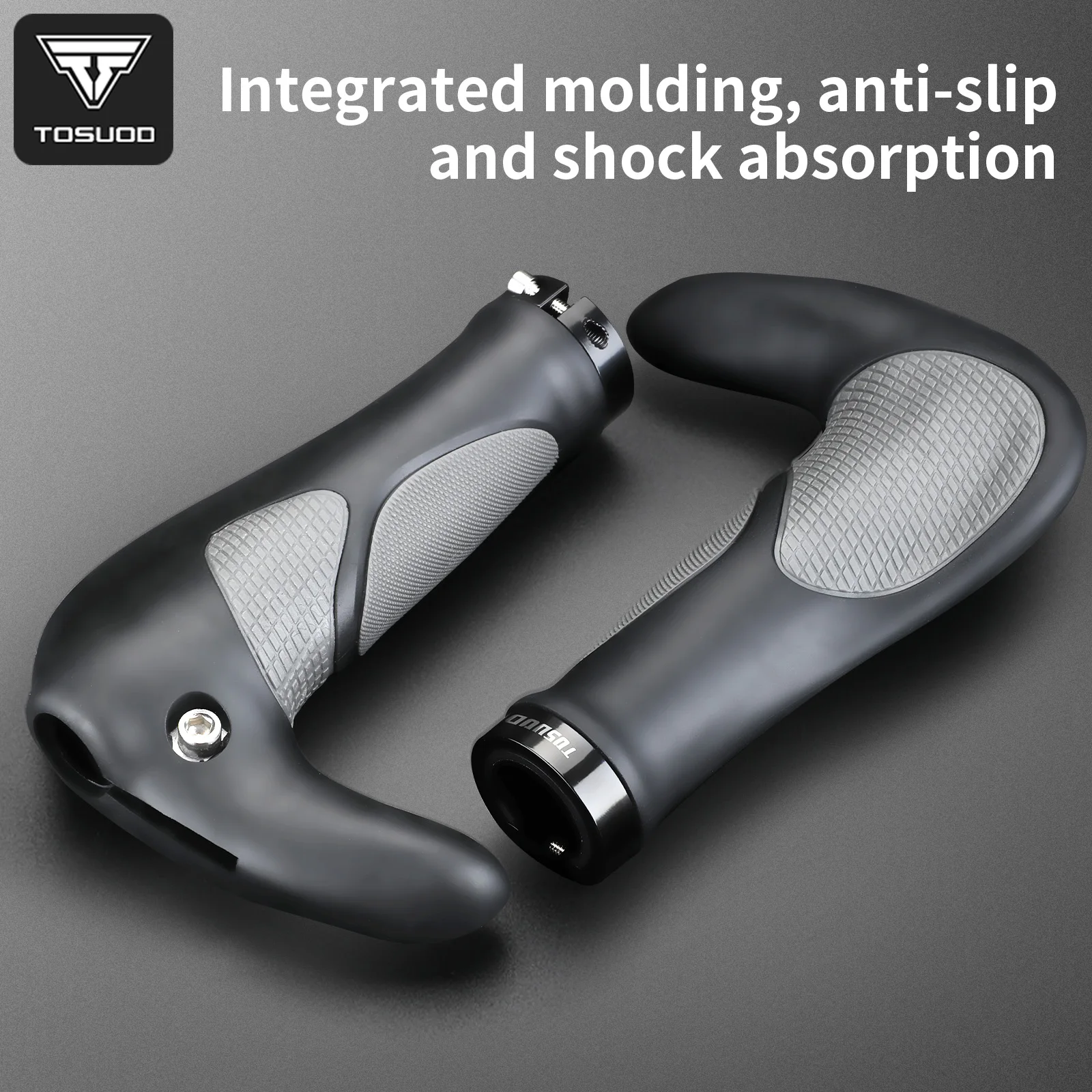 TOSUOD Bicycle Handlebar Grips Ergonomic Design Bionic Gecko Palm Texture Non-Slip Shock-Absorbing Bike Handlebar Grips Cycling Accessories