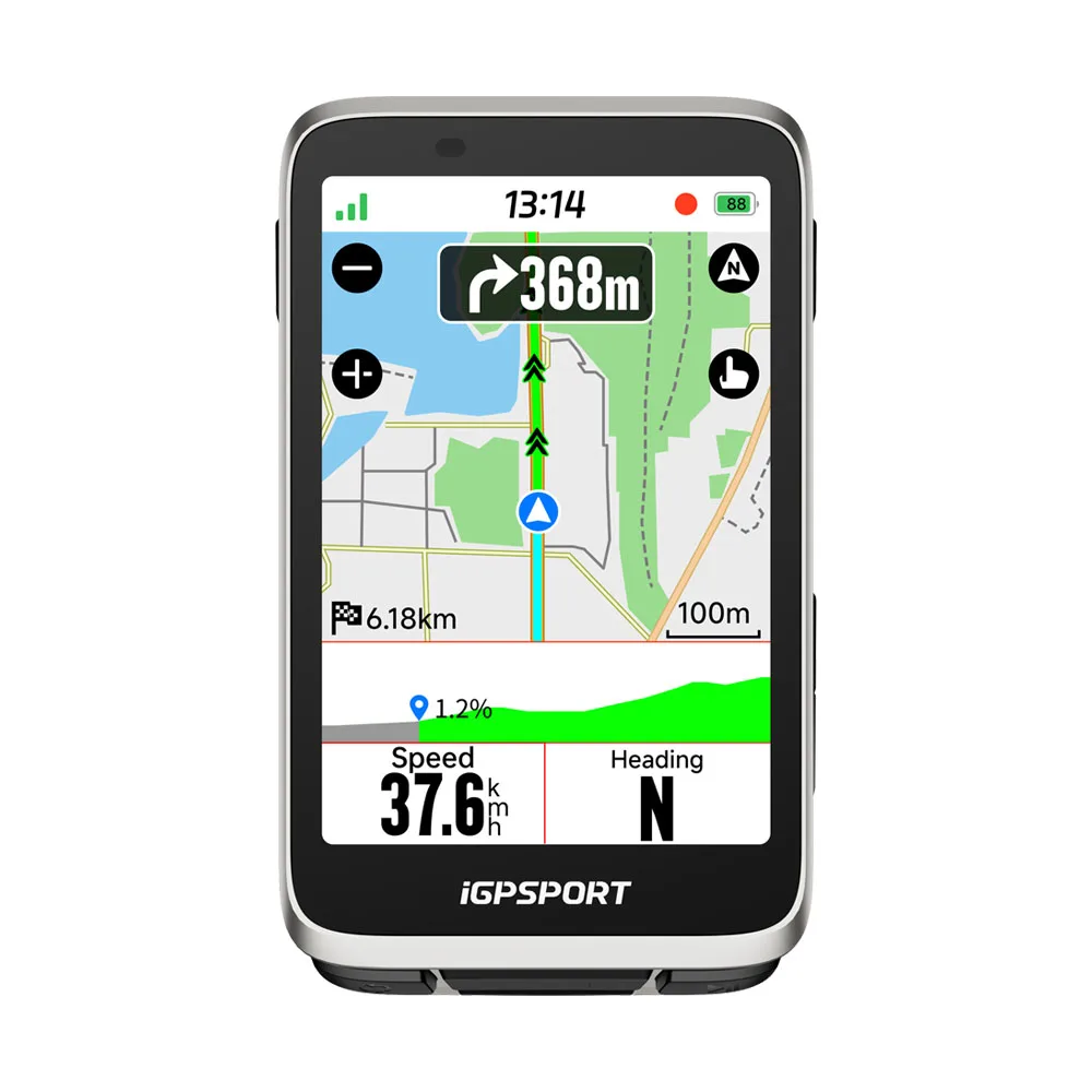 iGPSPORT BiNavi Bike Computer Touchscreen Map Navigation 35 Hours Battery Life IPX7 Waterproof Route Planning
