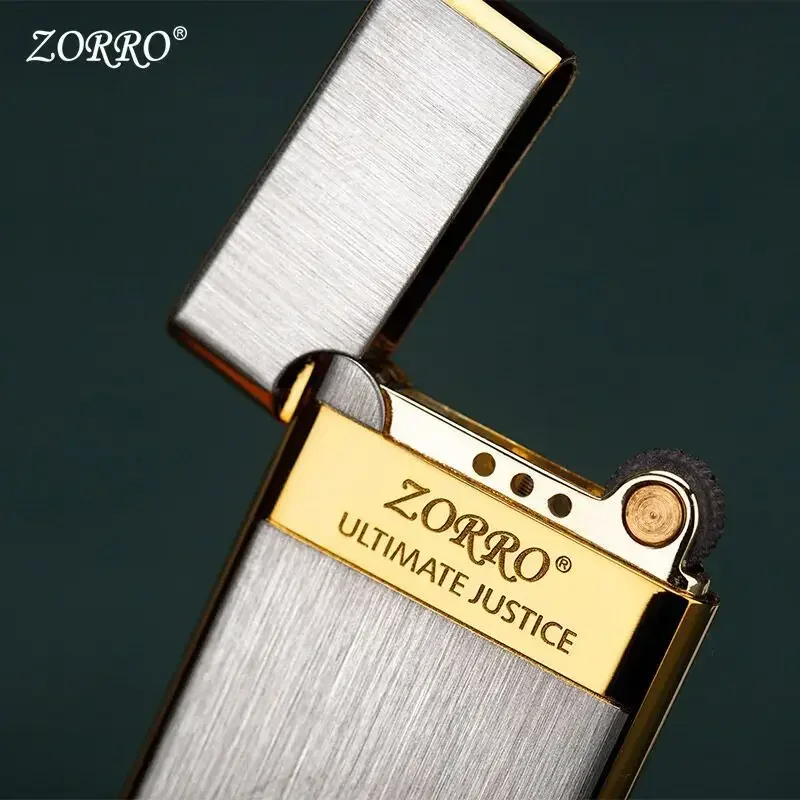 Zorro-Ultra-thin Inflatable Lighter, Cigarette Case, Grinding Wheel, Men's Toy, Cigarette Accessories, Easy to Put - Image 3