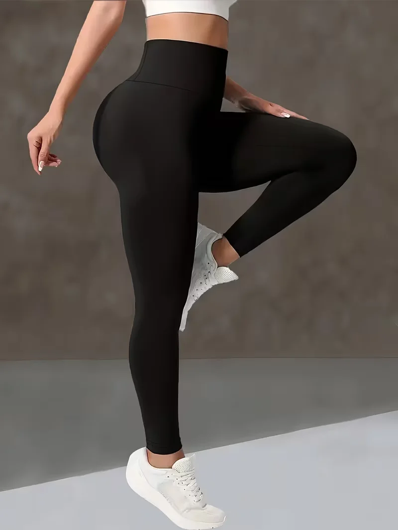 Women's High Waist Yoga Pants, Butt Lifting Wide Waistband Leggings, Adjustable Butt Lift Workout Trousers for Running Gym Fitne - Image 6