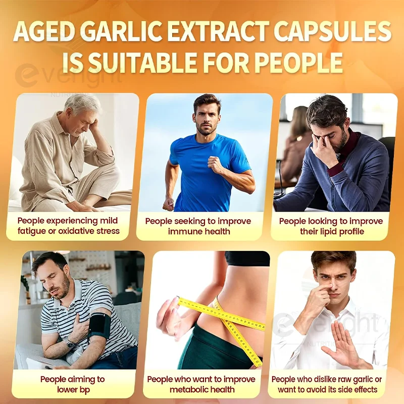 Aged Garlic Extract Capsules Odorless with Magnesium, Chromium, B1 & B9, Support Immune, Heart, Cardiovascular Health Supplement - Image 5