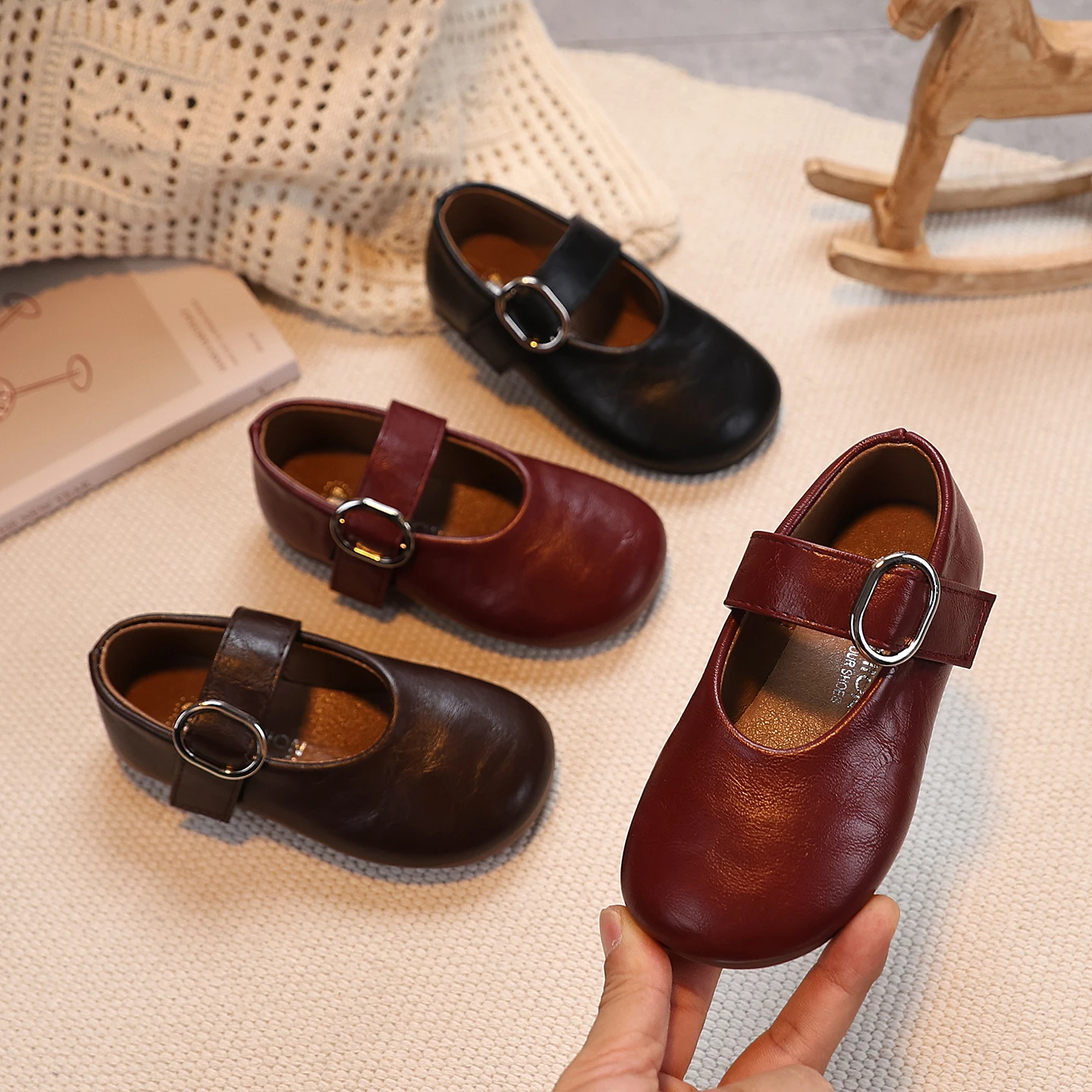 Girls Leather Shoes for Toddlers 2026 New Autumn Students Ballet Flats Soft Sole Simple Princess Kids School Dance Party Flats - Image 2
