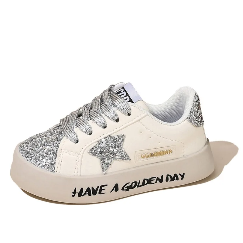 Fashionable Girls Sneakers Parent-child Summer Sports Shoes Student Casual Non-slip Shoes Children's Trendy Star Sequined Shoes - Image 6