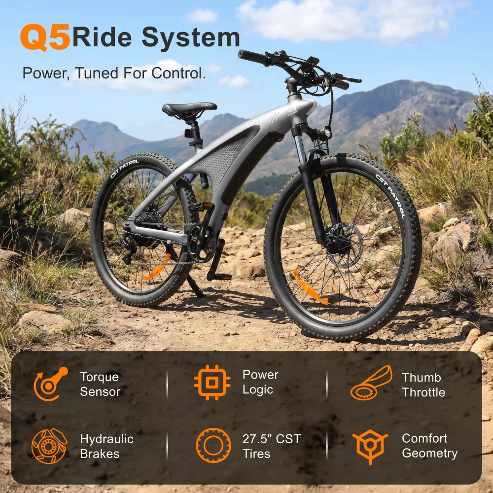HX Q5 E Bike 2000W Adults Electric Bike 2000W 48V 20AH 27.5 Inch Electric Bicycle City E Bikes Mountain E Bikes - Image 2