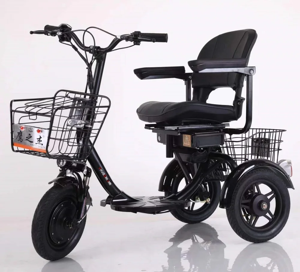 China Wholesale 3 Wheel Elderly Folding Mobility Electric Scooters with Seat Electric City Bike - Image 2