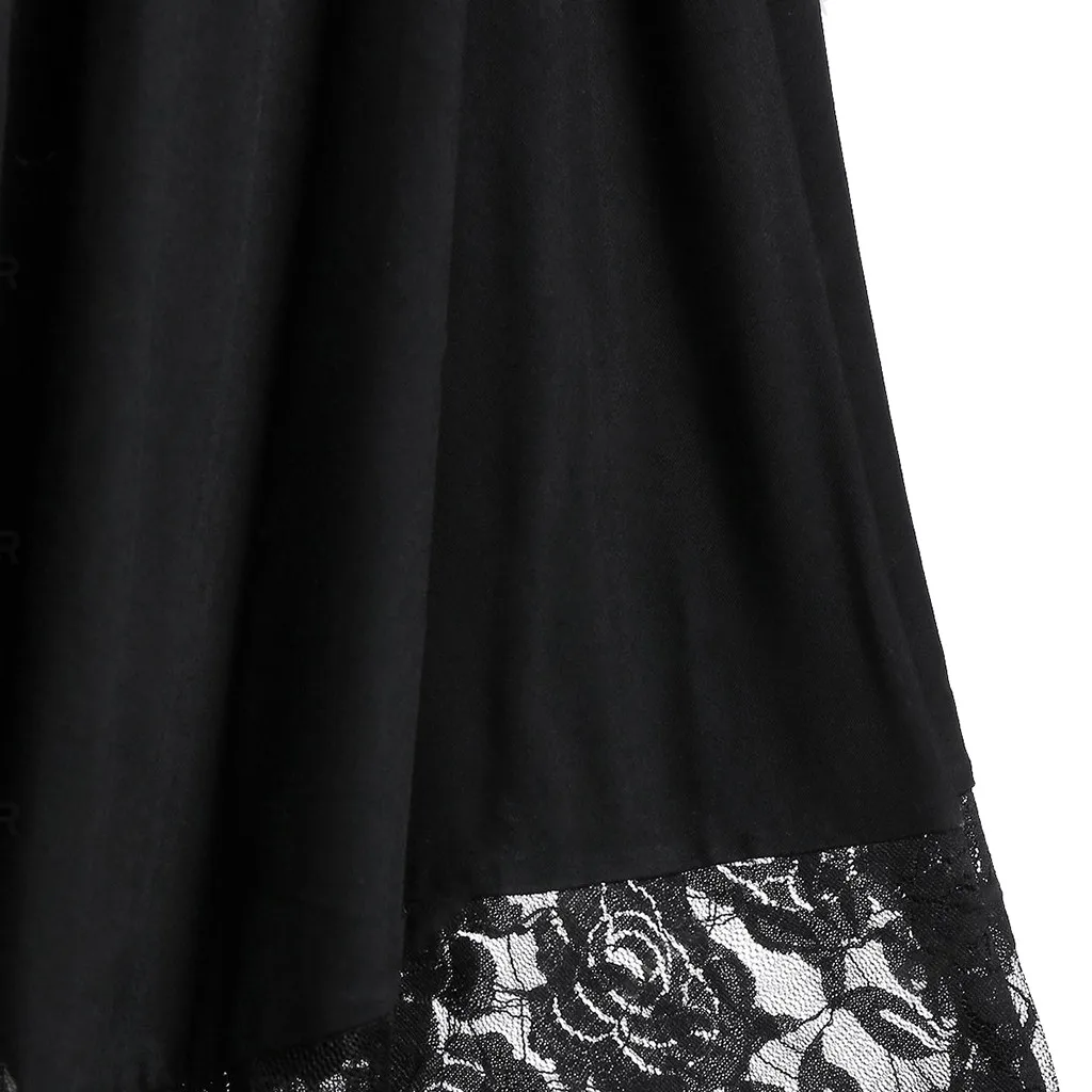 Halloween Plus Size Open Shoulder Elegant Party Dresses For Teens 2024 Lace Half Sleeve Gothic Dress Clothing Female - Image 5