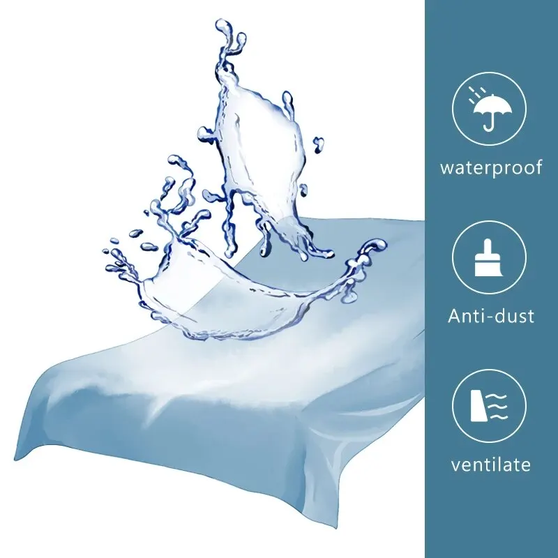 Waterproof Fitted Sheet Bedding Cover Bed Cloth Solid Color Mattress Cover Bed Protector Cover For Bedroom Guest Room - Image 4