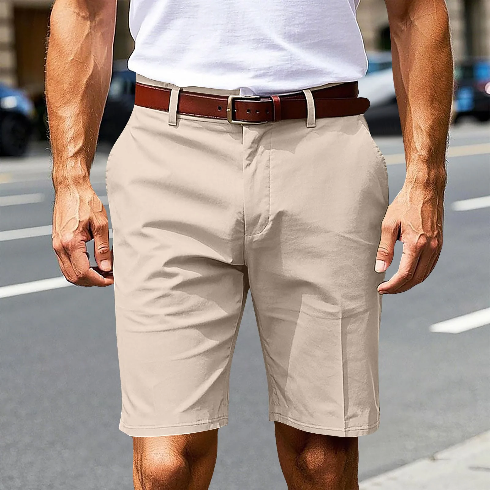 Warm Comfortable Chino Shorts Men's Cotton Summer Suit Trousers Short Shorts Short Chino Trousers Regular Outfit for Men Party - Image 6