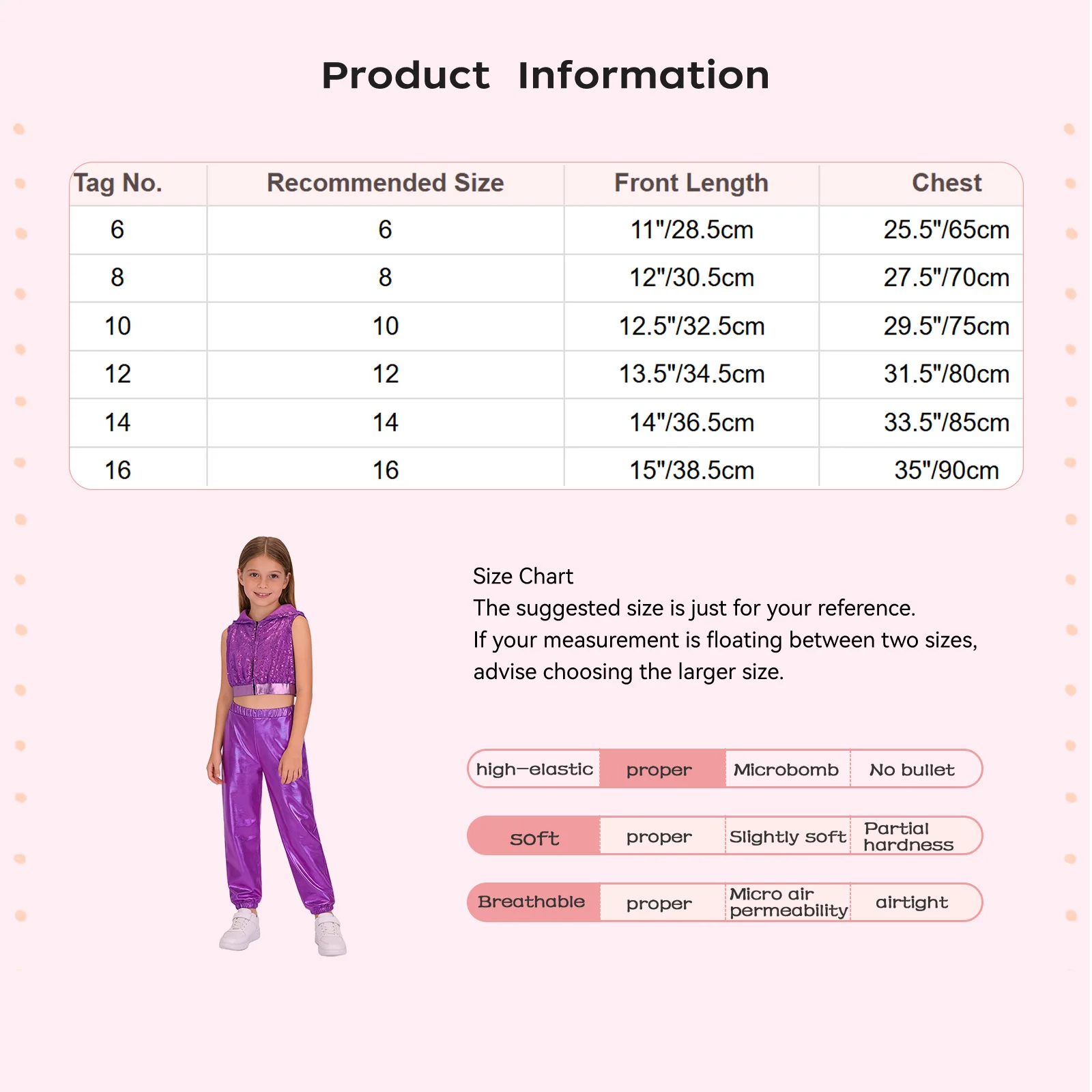 Kids Girls Hip-Hop Jazz Dance Modern Street Costume Outfits Sleeveless Sparkly Sequins Hooded Crop Top with Metallic Pants - Image 5