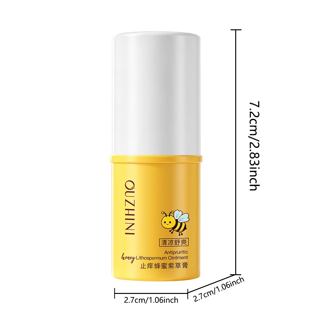 Ouzhini Anti Itching Honey Purple Grass Cream Soothing Stick Mosquito Bite Cool Repair Solid Fragrance Balm Portable Stick - Image 6