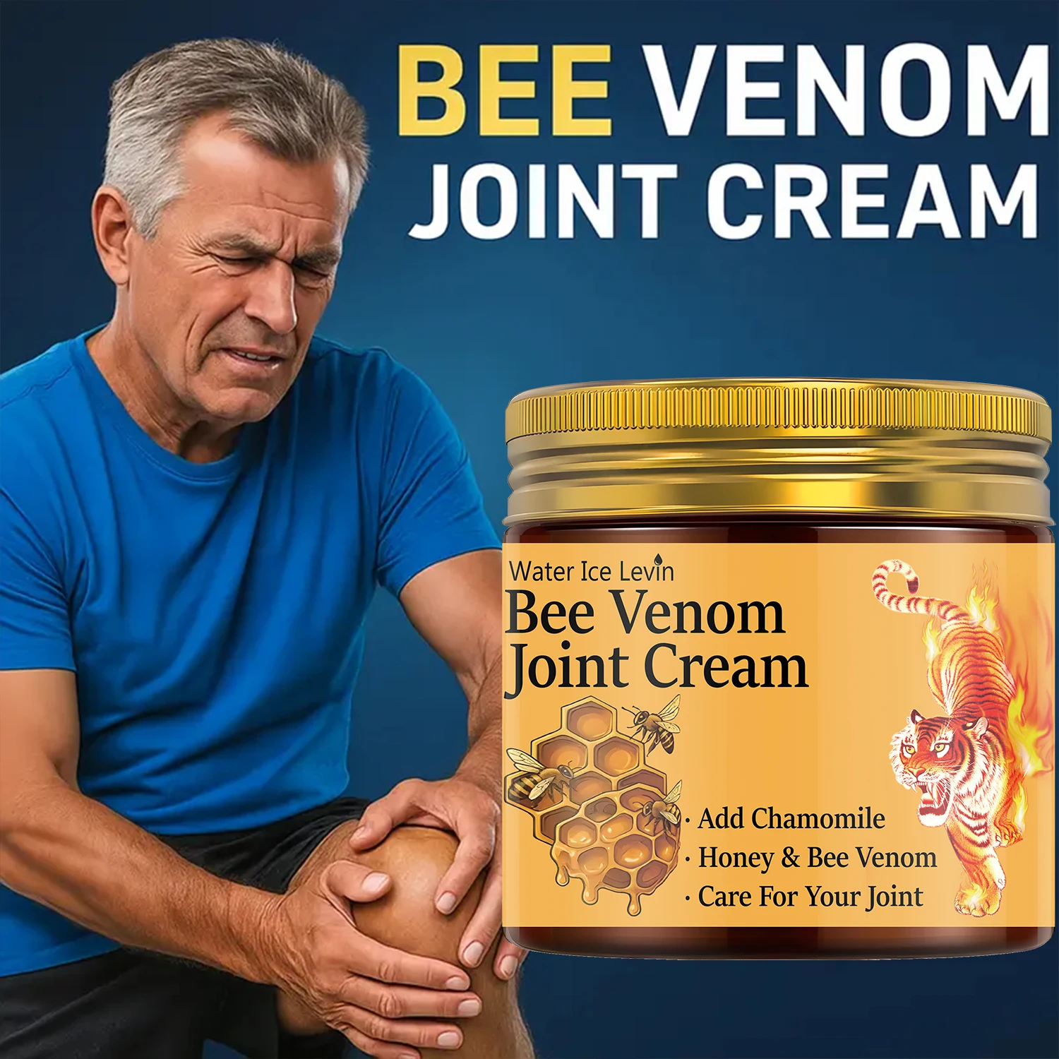 Bee Venom Joint Cream with Chamomile & Honey - Moisturizing & Firming Formula for Elastic Skin & Joint Care - Image 5