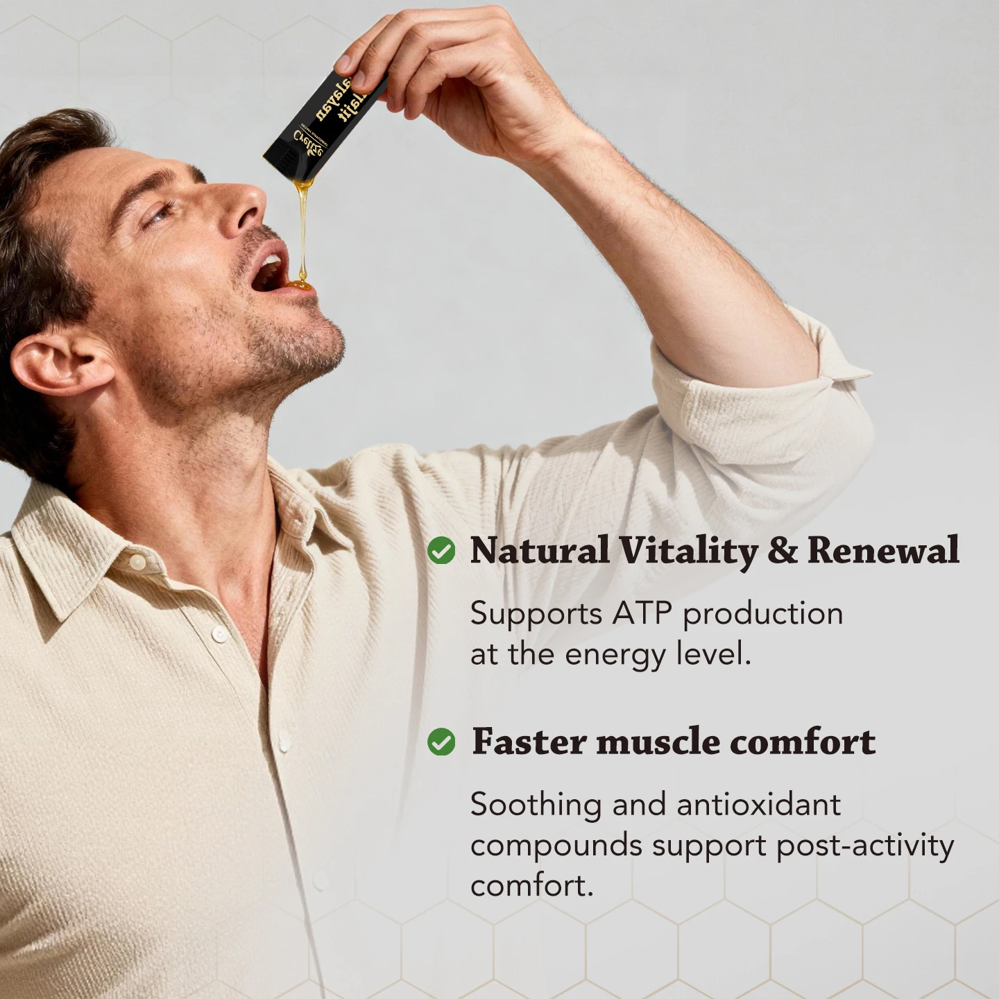 AHETE Shilajit Honey Sticks - With Shilajit Resin 400mg & Saffron 2mg Per Stick, Energy & Mood Balance. - Image 2