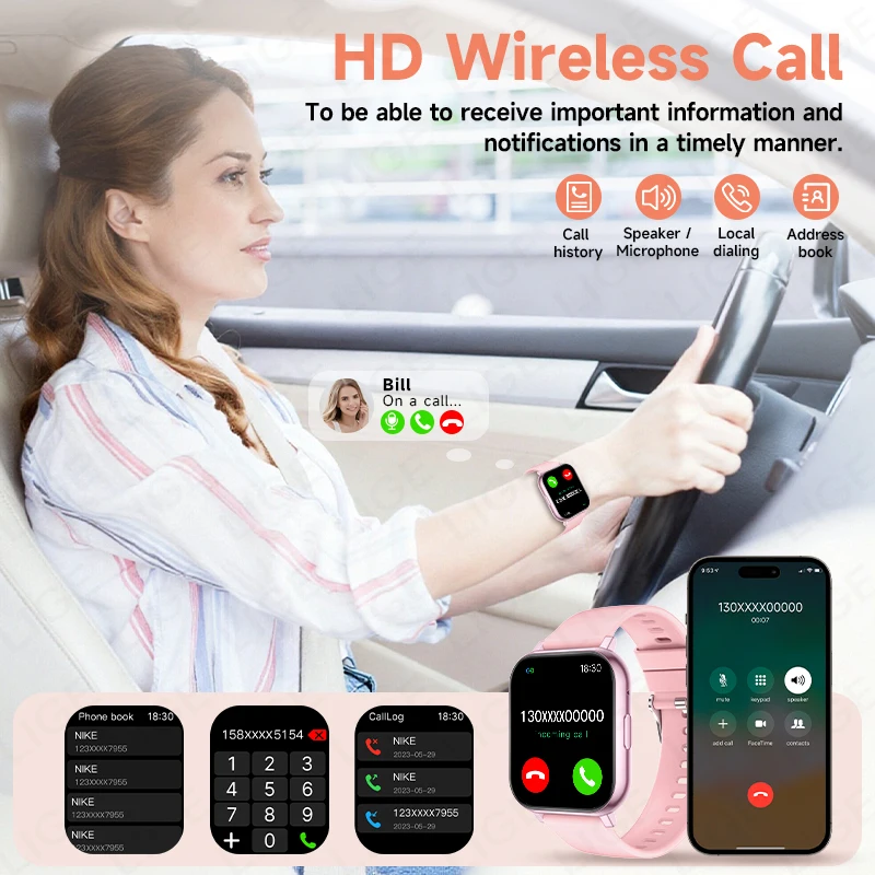 LIGE 2026 New Smart Watch Women Men Bluetooth Talking Blood Oxygen Heart Rate Monitoring Smart Watch For Women Men Holiday Gift - Image 3