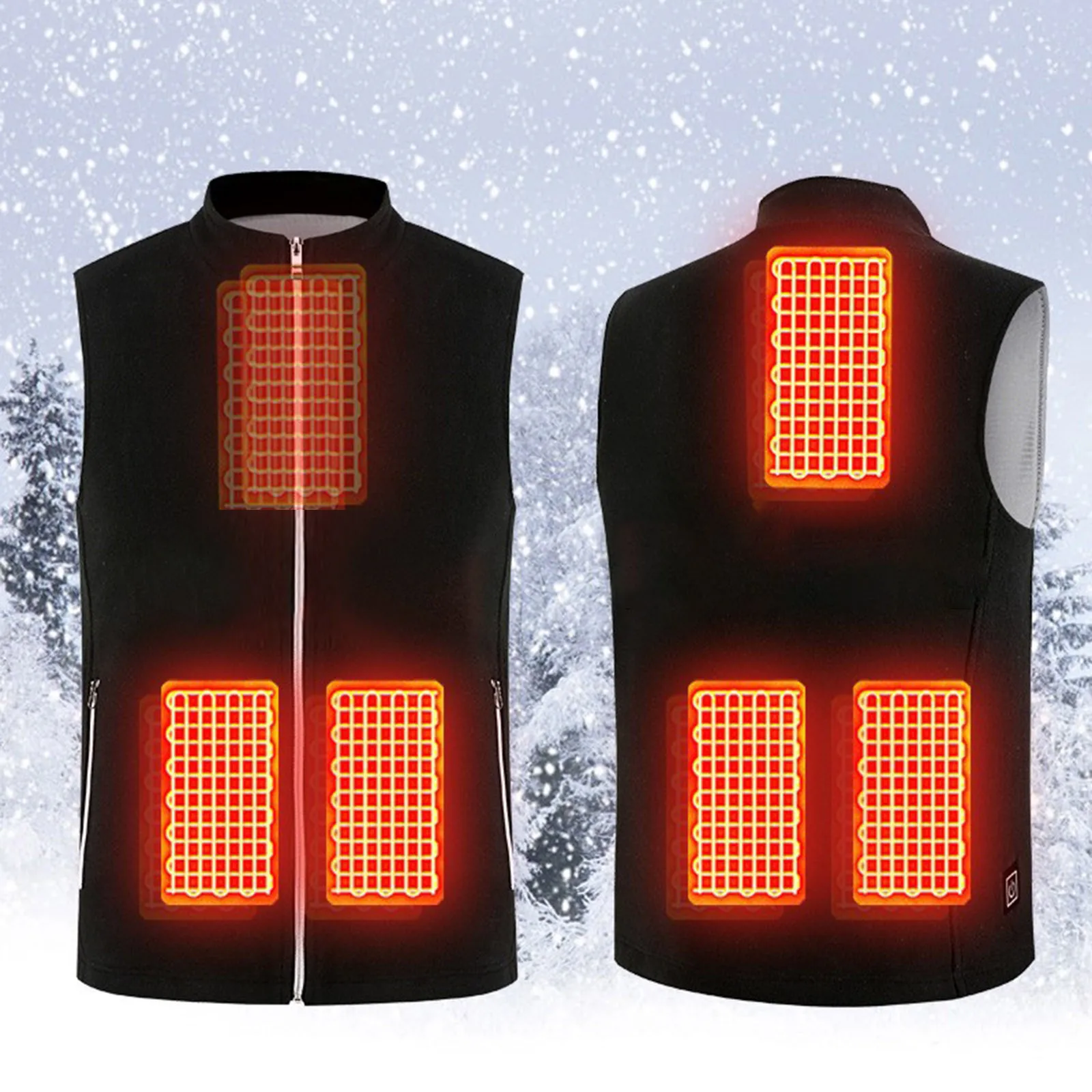 Men'S Electric Heating Service Fleece Heating Vest Intelligent Winter Men Tactical Windproof Thermal Jacket Winter Jacket Men
