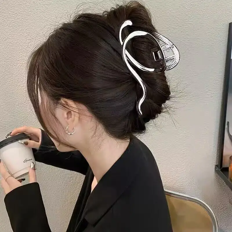 2024 New Vintage Ribbon Bow Hair Claws Exquisite Metal Hair Clip Clasp Hairpins For Women Hair Accessories Barrettes Shark Clips - Image 4