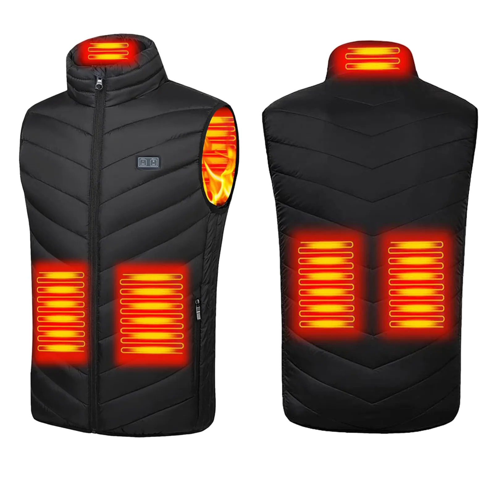 Vest Vest Heating Men'S Temperature Three Gear Charging Control Control Usb 5 Men'S Coats Jackets Lightweight Workwear Jacket