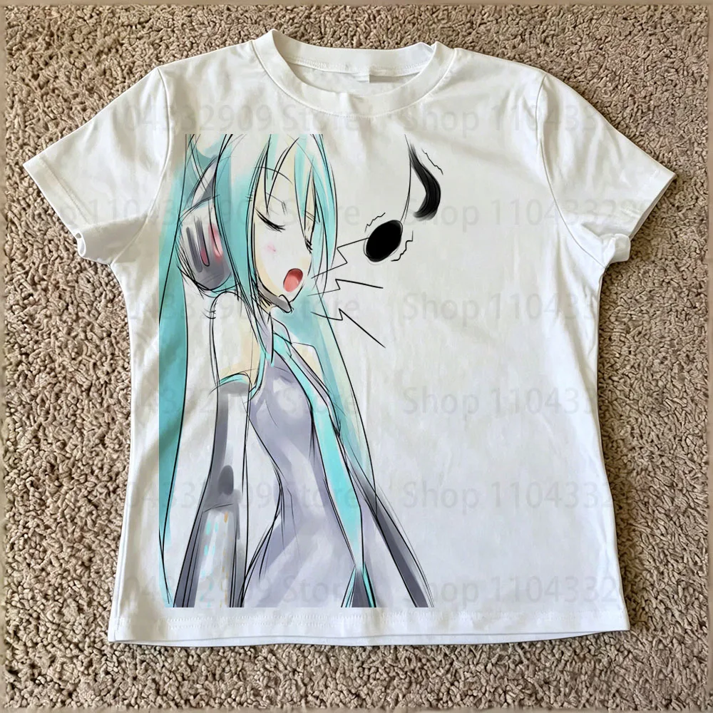 Emo Star Girl Y2k Tops Woman Clothing 90s Vintage Clothes for Women Gothic T-shirt Women's Cropped Graphic Tees Y2k Top Kpop