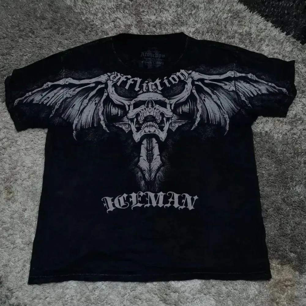 Summer Men's Breathable Round Neck T-shirt Y2K Retro Clothing Punk Hip Hop Pattern Printed Outdoor Fashion Top - Image 5