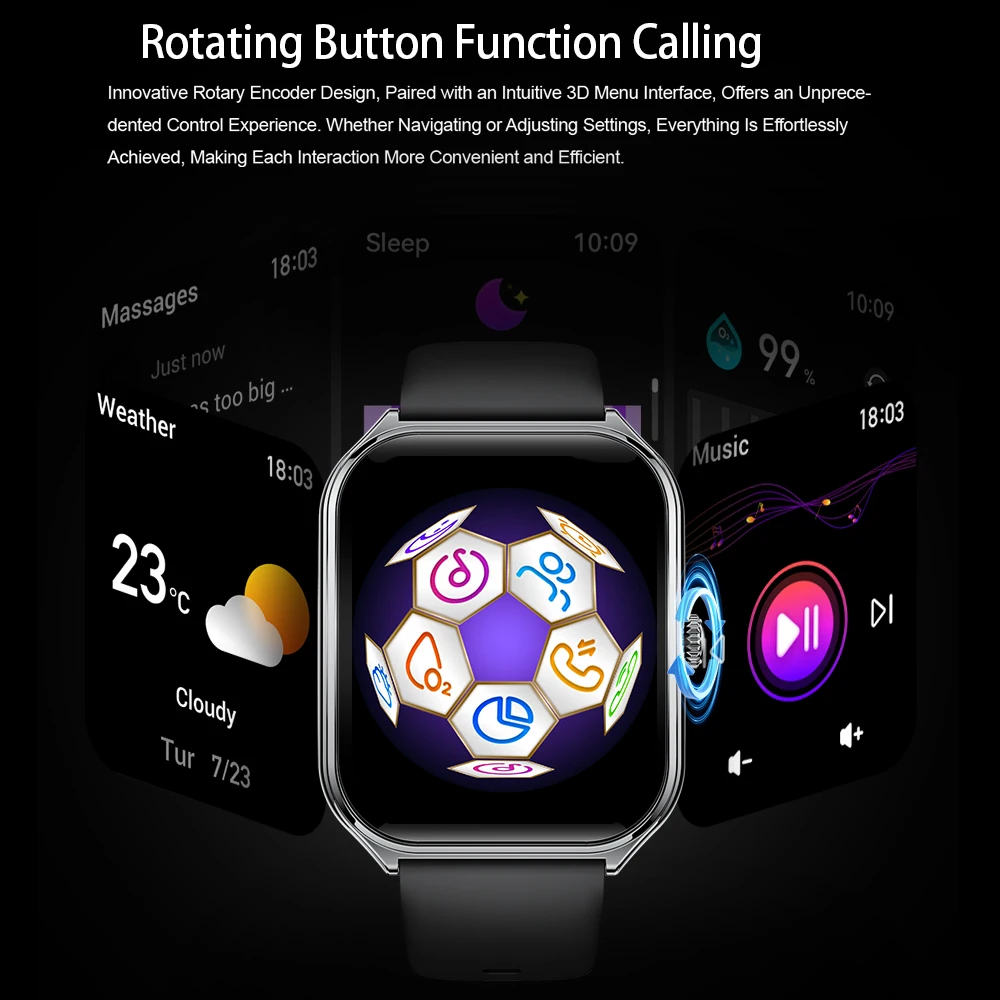 2026 New Smartwatch 1.96 inch Ultra-thin Bluetooth Call Health Monitor IP68 Waterproof 100 Sport Smart Bracelet For Android iOS - Image 6