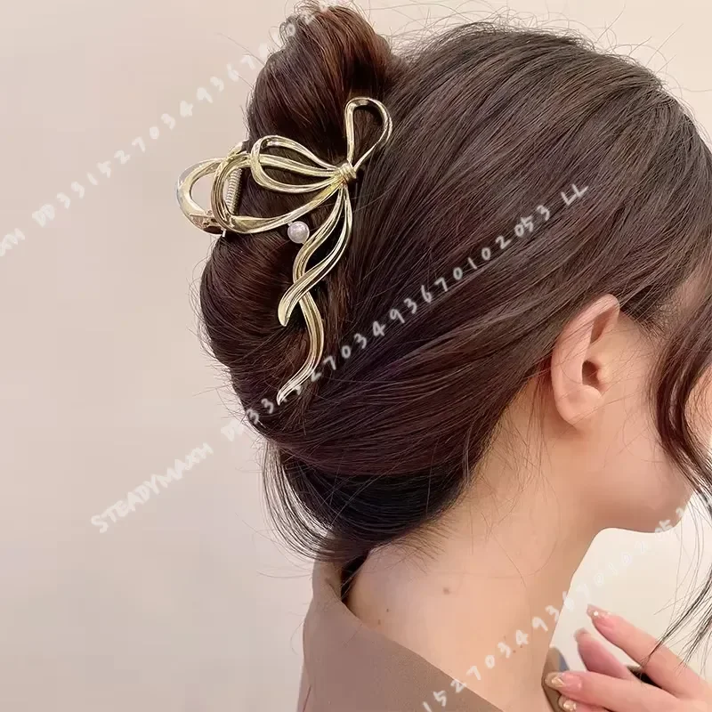 New Women Elegant Gold Silver Hollow Geometric Metal Hair Claw Vintage Hair Clip Headband Hairpin Fashion Girls Hair - Image 5