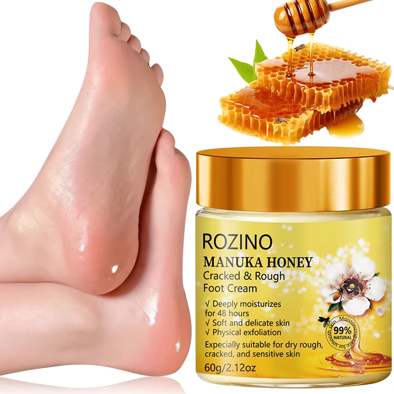 1Pcs/2Pcs/3Pcs【Super Anti-Dryness】Manuka Honey Foot Cream/5-Minute Internal Moisturizing, Smooth Application, Deep Hydration, Locks in Moisture, Smoothes and Eliminates Imperfections, Improves Skin Elasticity, Multi-Effect Foot Care Cream, Specially Designed for Dry, Rough, and Cracked Hands and Feet/Softens Foot Skin, Suitable for Extremely Dry, Cracked, and Rough Hands and Feet