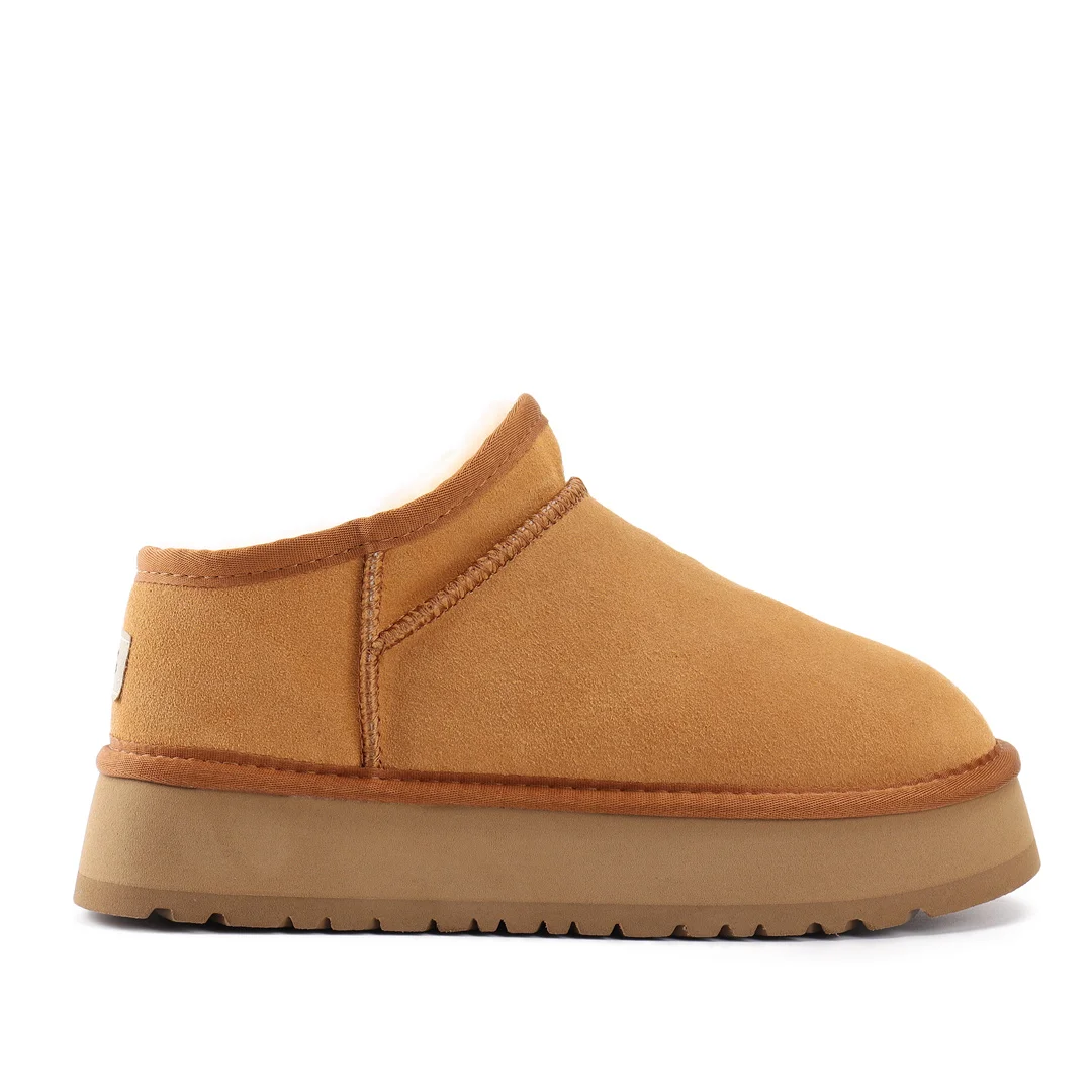 2026 Brand Design Suede Thick Bottom Snow Boots Women Winter Warm Plush Classic Solid Ankle Boots Non Slip Cotton Shoes Mujer