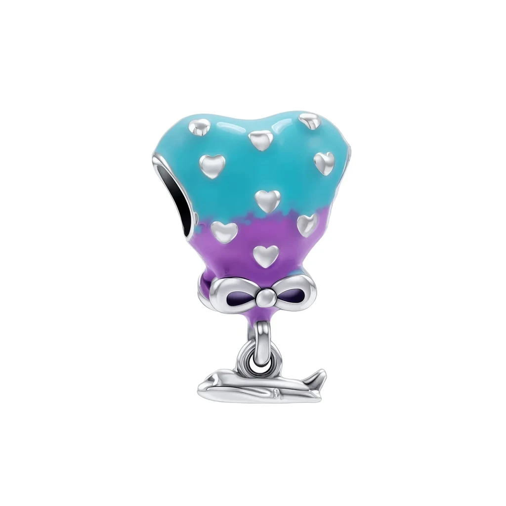 2026 New Hot Sale 925 Sterling Silver Original Heart Bicycle Flower Pendant DIY Charm Bracelet Bead Women Surprise Jewelry Gift - Image 2
