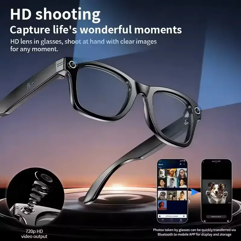 2026 New Upgrade Smart Glasees with Camera Video Recording AI Photo Recognition Bluetooth Call Translation Voice Sunglasses Man - Image 2