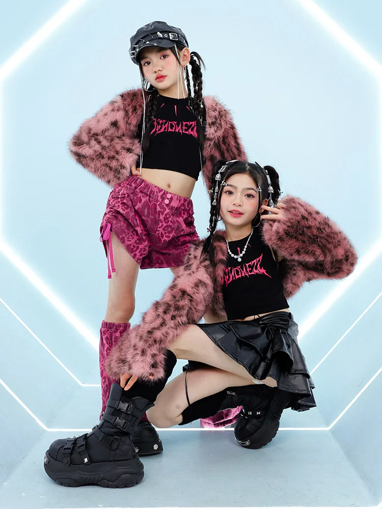 Fashion Girls Hip Hop Dance Performance Streetwear Costume Korean Style Teenage Kids Y2K Street Style Clothing Suit - Image 6