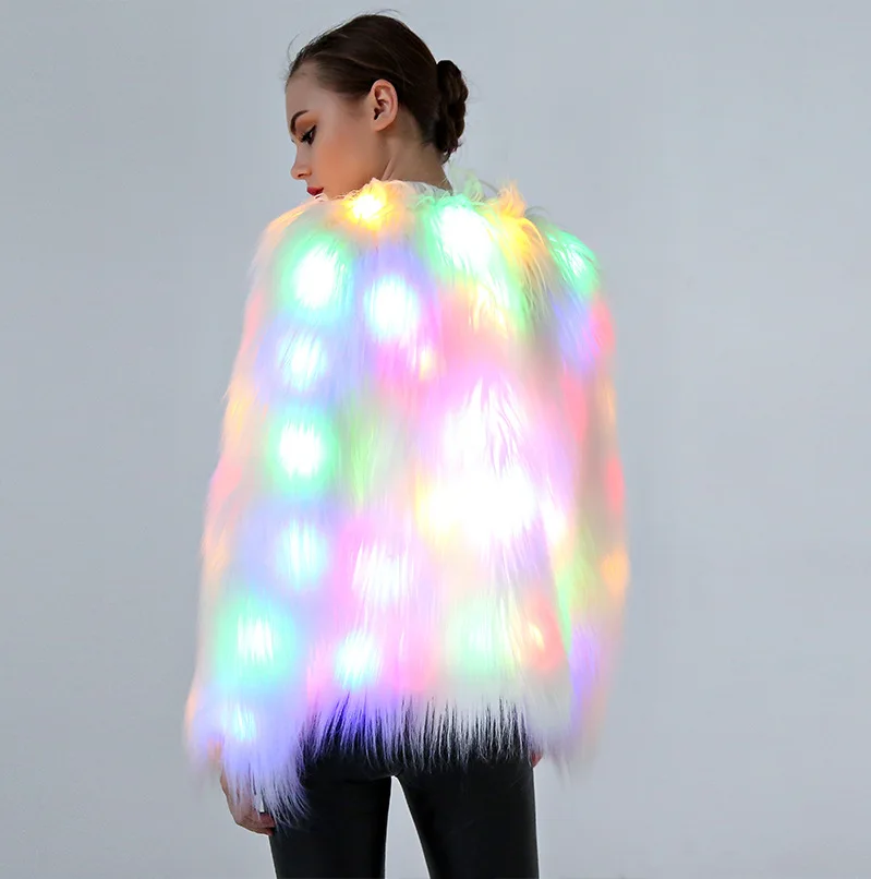 Faux Fur Women Clothing Coat Cardigan Jackets Long Sleeve Fur Outerwear High Street Open Stitch Loose Winter 2025 Spliced - Image 2