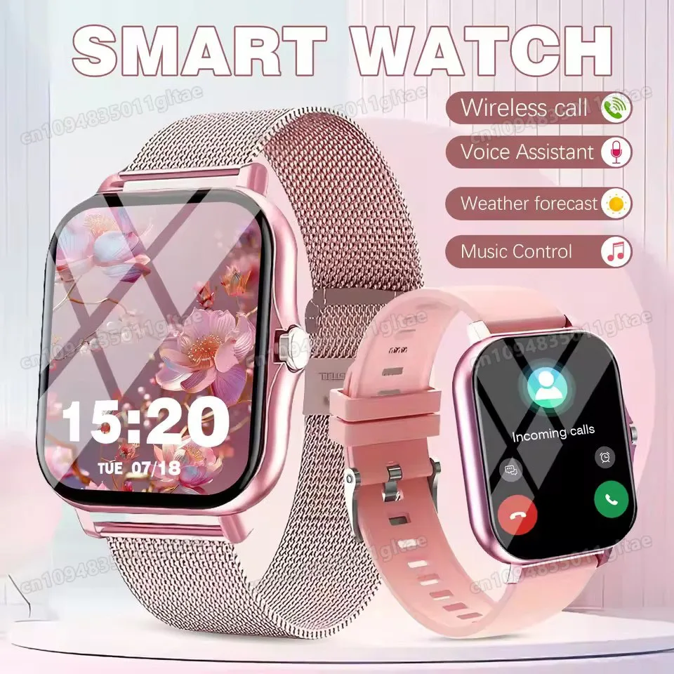 2026 New Smart Watch Bluetooth Call Fitness Tracker Heart Rate Sleep Record Outdoor Sport Watch for Android/IOS Men Women HT30