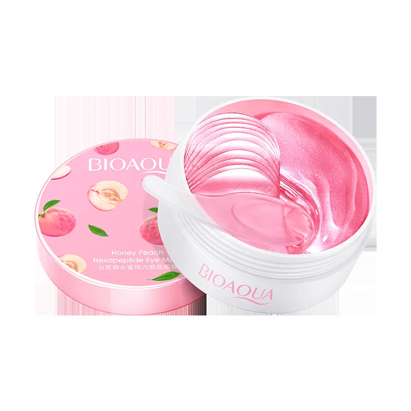 BIQAQUA Honey Peach Eye Mask Hydrating Moisturizing Improving Anti Wrinkle Dark Circles Eye Cream Skin Care