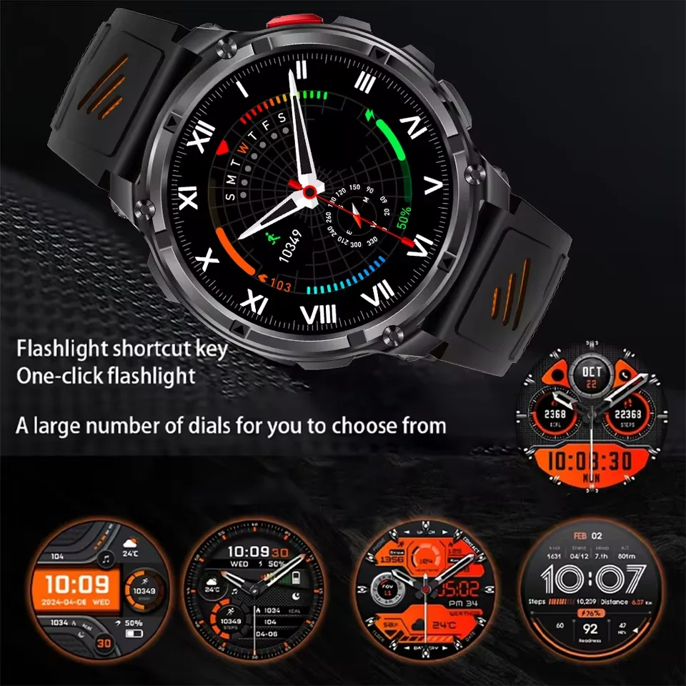 2026 New T-Rex3 Pro 1100mAh Battery Smart Watch GPS Path 5ATM Waterproof Sports Run Tracker Outdoors Compass Military Smartwatch - Image 2